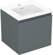 Mexen Orio armoire de salle de bain 50 cm avec lavabo Otis, 1 tiroir, graphite mat/blanc mat - 91A10-05047-1-BF66-W18M01