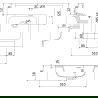 Mexen Orio meuble de salle de bains 50 cm avec lavabo Otis, 1 tiroir, noir mat - 91A10-05047-1-BF71-W18M71