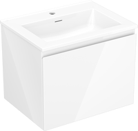 Mexen Orio meuble de salle de bain 60 cm avec lavabo Otis, 1 tiroir, blanc brillant - 91A10-06047-1-BF00-W18M00
