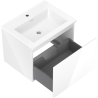 Mexen Orio meuble de salle de bain 60 cm avec lavabo Otis, 1 tiroir, blanc brillant - 91A10-06047-1-BF00-W18M00