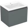 Mexen Orio meuble de salle de bain 60 cm avec lavabo Otis, 1 tiroir, graphite mat/blanc mat - 91A10-06047-1-BF66-W18M01