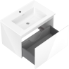 Mexen Orio meuble de salle de bain 70 cm avec lavabo Otis, 1 tiroir, blanc brillant - 91A10-07047-1-BF00-W18M00