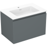Mexen Orio meuble de salle de bain 70 cm avec lavabo Otis, 1 tiroir, graphite mat/blanc mat - 91A10-07047-1-BF66-W18M01