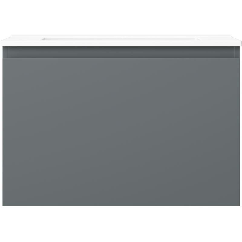 Mexen Orio meuble de salle de bain 70 cm avec lavabo Otis, 1 tiroir, graphite mat/blanc mat - 91A10-07047-1-BF66-W18M01