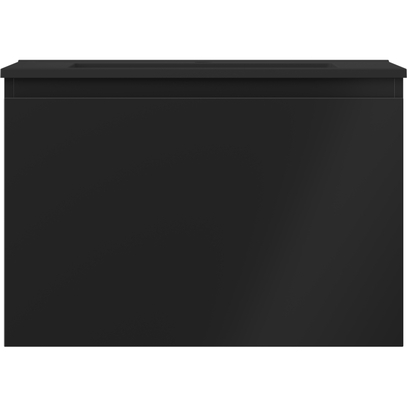 Mexen Orio meuble de salle de bain 70 cm avec lavabo Otis, 1 tiroir, noir mat - 91A10-07047-1-BF71-W18M71