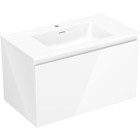Mexen Orio meuble de salle de bain 80 cm avec lavabo Otis, 1 tiroir, blanc brillant - 91A10-08047-1-BF00-W18M00