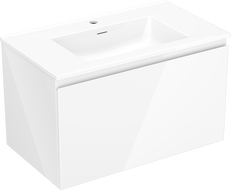 Mexen Orio meuble de salle de bain 80 cm avec lavabo Otis, 1 tiroir, blanc brillant - 91A10-08047-1-BF00-W18M00