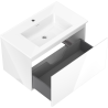 Mexen Orio meuble de salle de bain 80 cm avec lavabo Otis, 1 tiroir, blanc brillant - 91A10-08047-1-BF00-W18M00