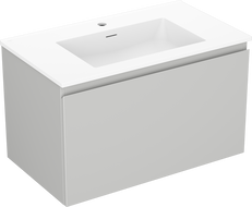 Mexen Orio meuble de salle de bains 80 cm avec lavabo Otis, 1 tiroir, gris mat/blanc mat - 91A10-08047-1-BF62-W18M01