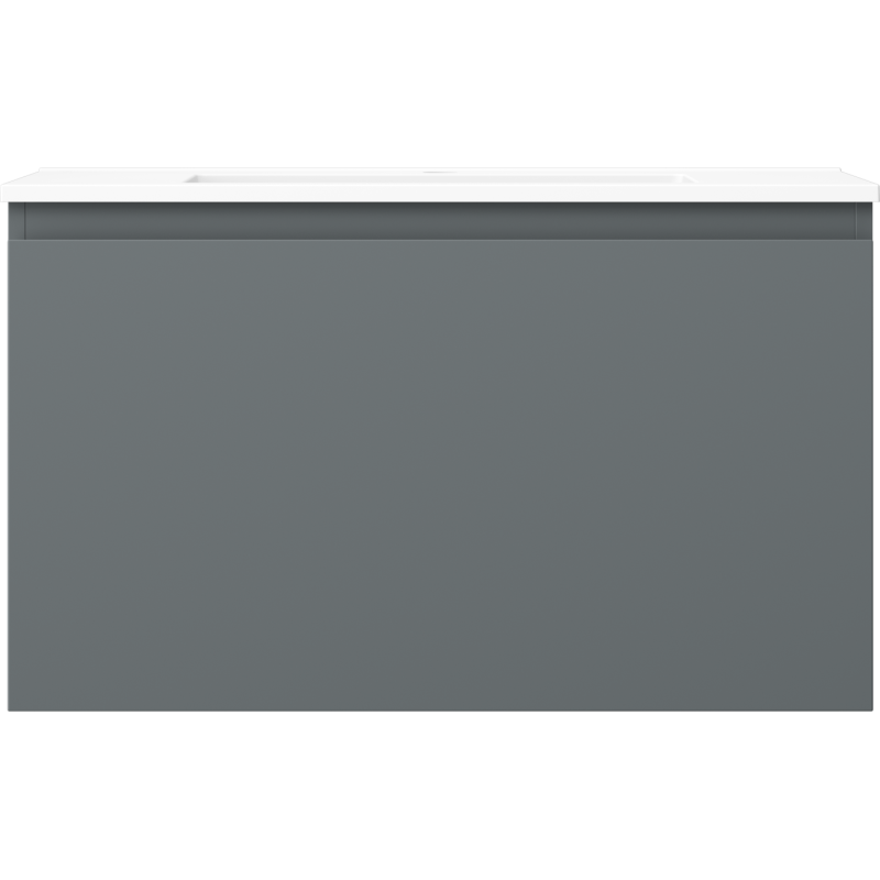 Mexen Orio meuble de salle de bain 80 cm avec lavabo Otis, 1 tiroir, graphite mat/blanc mat - 91A10-08047-1-BF66-W18M01