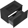 Mexen Orio meuble de salle de bain 80 cm avec lavabo Otis, 1 tiroir, noir mat - 91A10-08047-1-BF71-W18M71