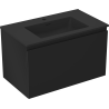 Mexen Orio meuble de salle de bain 80 cm avec lavabo Otis, 1 tiroir, noir mat - 91A10-08047-1-BF71-W18M71