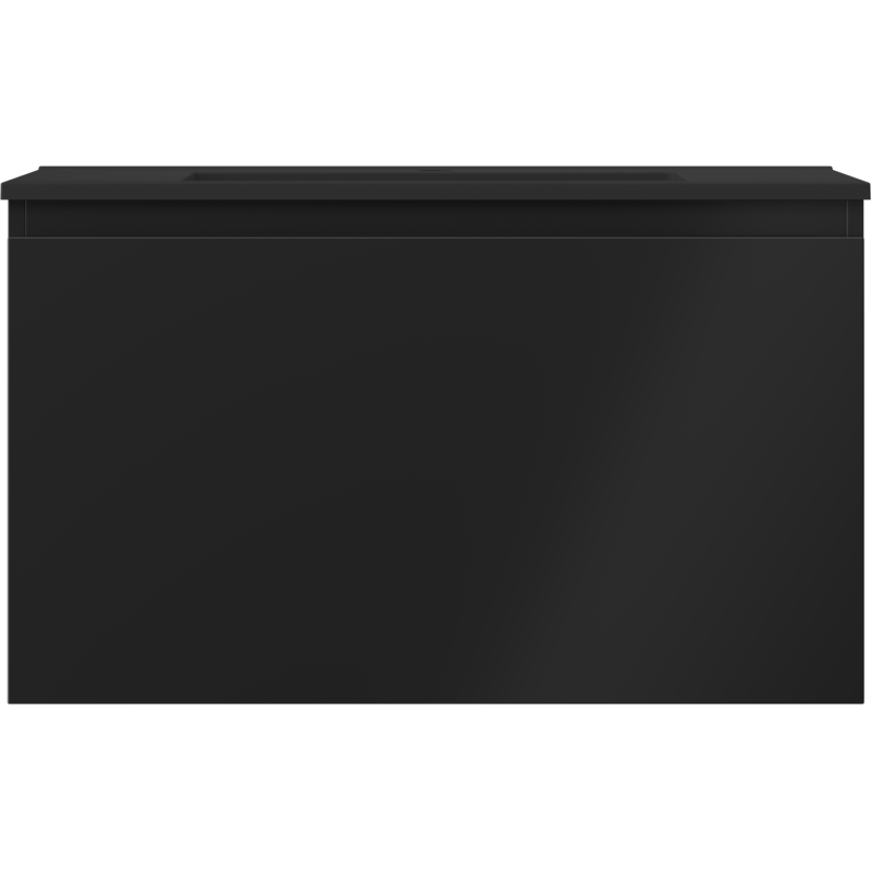 Mexen Orio armoire de salle de bain 80 cm avec lavabo Otis, 1 tiroir, noir mat - 91A10-08047-1-BF71-W18M71