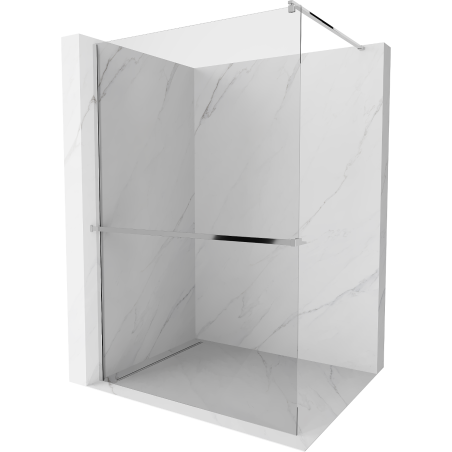Mexen Kioto+ paroi de douche avec étagère Walk-in 100 x 200 cm, transparent, chrome - 800-100-121-01-00