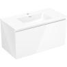 Mexen Orio meuble de salle de bains 90 cm avec lavabo Otis, 1 tiroir, blanc brillant - 91A10-09047-1-BF00-W18M00