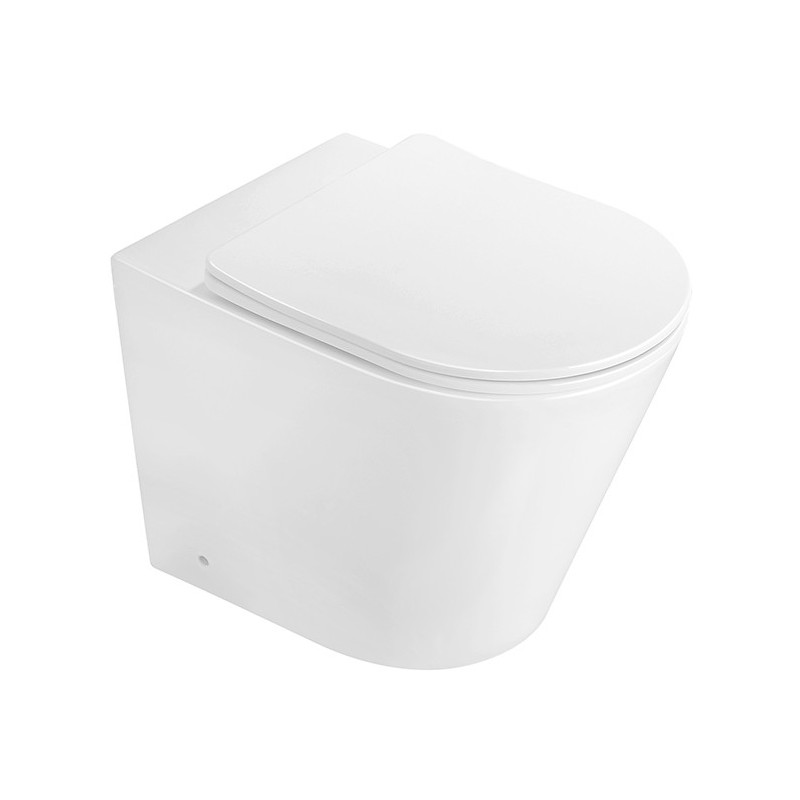 Mexen Rico cuvette WC sur pied Rimless avec abattant à fermeture lente slim, duroplast, blanc brillant - 32724000
