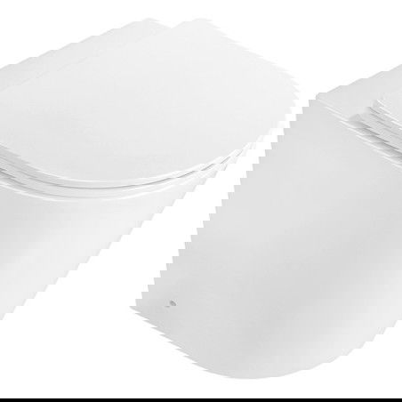 Mexen Rico cuvette WC sur pied Rimless avec abattant à fermeture lente slim, duroplast, blanc brillant - 32724000
