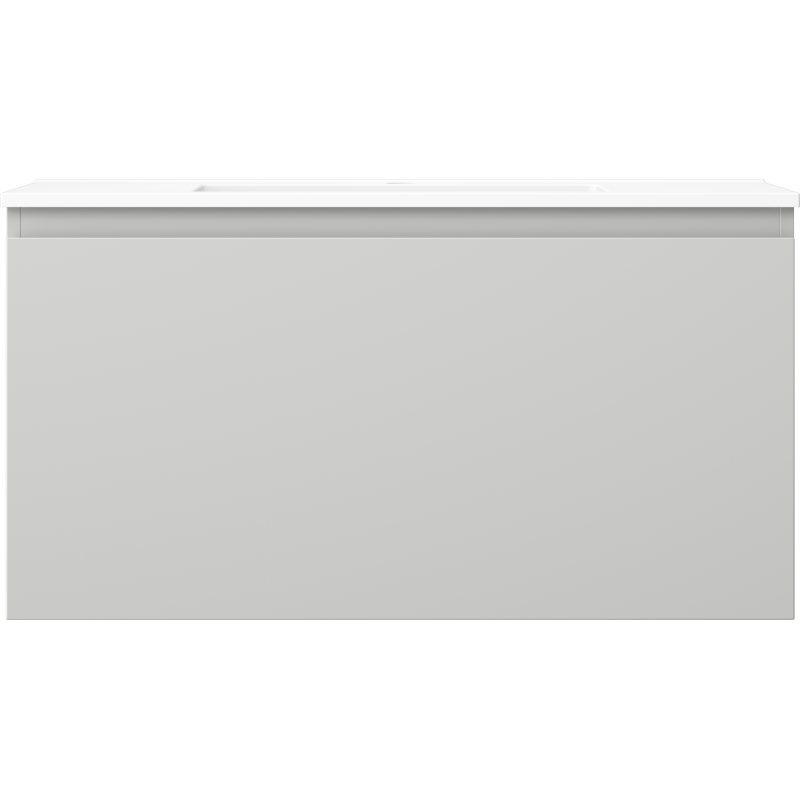 Mexen Orio armoire de salle de bains 90 cm avec lavabo Otis, 1 tiroir, gris mat/blanc mat - 91A10-09047-1-BF62-W18M01