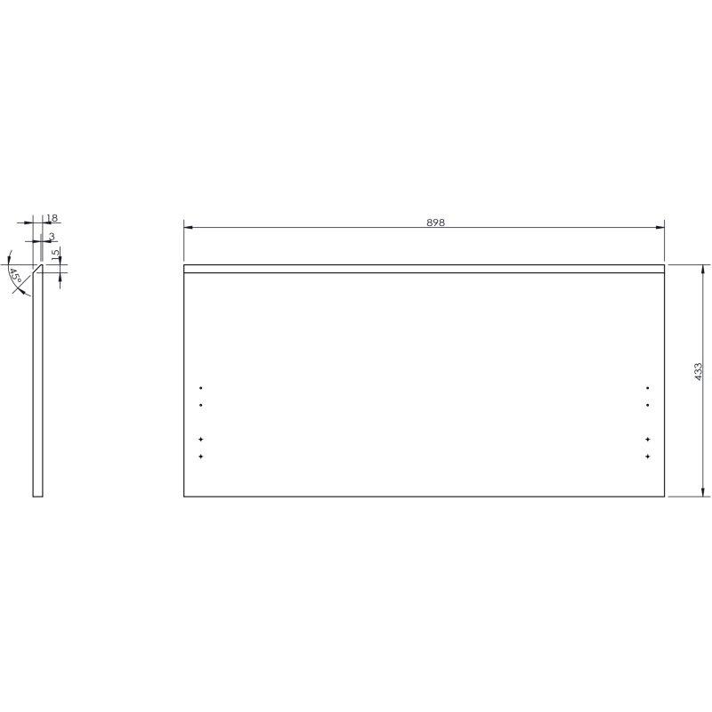 Mexen Orio armoire de salle de bains 90 cm avec lavabo Otis, 1 tiroir, gris mat/blanc mat - 91A10-09047-1-BF62-W18M01