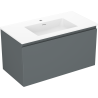 Mexen Orio meuble de salle de bain 90 cm avec lavabo Otis, 1 tiroir, graphite mat/blanc mat - 91A10-09047-1-BF66-W18M01