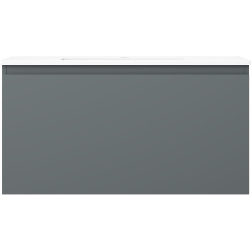 Mexen Orio meuble de salle de bain 90 cm avec lavabo Otis, 1 tiroir, graphite mat/blanc mat - 91A10-09047-1-BF66-W18M01