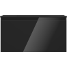 Mexen Orio armoire de salle de bain 90 cm avec lavabo Otis, 1 tiroir, noir brillant/noir mat - 91A10-09047-1-BF70-W18M71