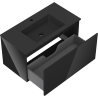 Mexen Orio armoire de salle de bain 90 cm avec lavabo Otis, 1 tiroir, noir brillant/noir mat - 91A10-09047-1-BF70-W18M71