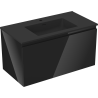 Mexen Orio armoire de salle de bain 90 cm avec lavabo Otis, 1 tiroir, noir brillant/noir mat - 91A10-09047-1-BF70-W18M71