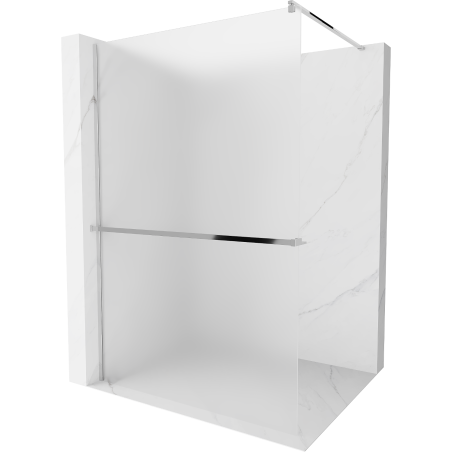 Mexen Kioto+ paroi de douche avec étagère Walk-in 90 x 200 cm, givrée, chrome - 800-090-121-01-30