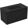 Mexen Orio meuble de salle de bains 90 cm avec lavabo Otis, 1 tiroir, noir mat - 91A10-09047-1-BF71-W18M71