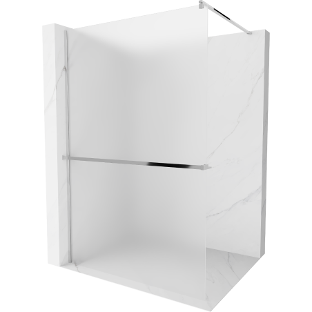 Mexen Kioto+ paroi de douche avec étagère Walk-in 100 x 200 cm, givrée, chrome - 800-100-121-01-30