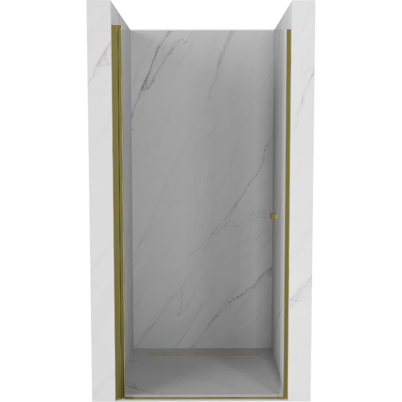 Mexen Pretoria porte de douche pivotante 70 cm, transparent, dorée - 852-070-000-50-00