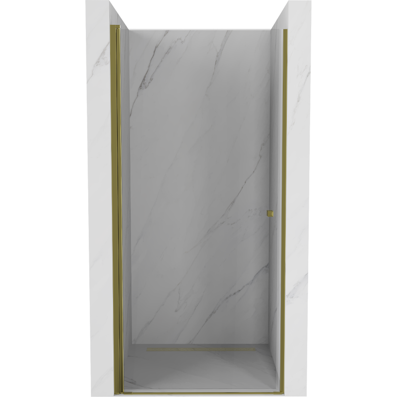 Mexen Pretoria porte de douche battante 90 cm, transparent, doré - 852-090-000-50-00