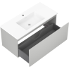 Mexen Orio armoire de salle de bain 100 cm avec lavabo Otis, 1 tiroir, gris mat/blanc mat - 91A10-10047-1-BF62-W18M01
