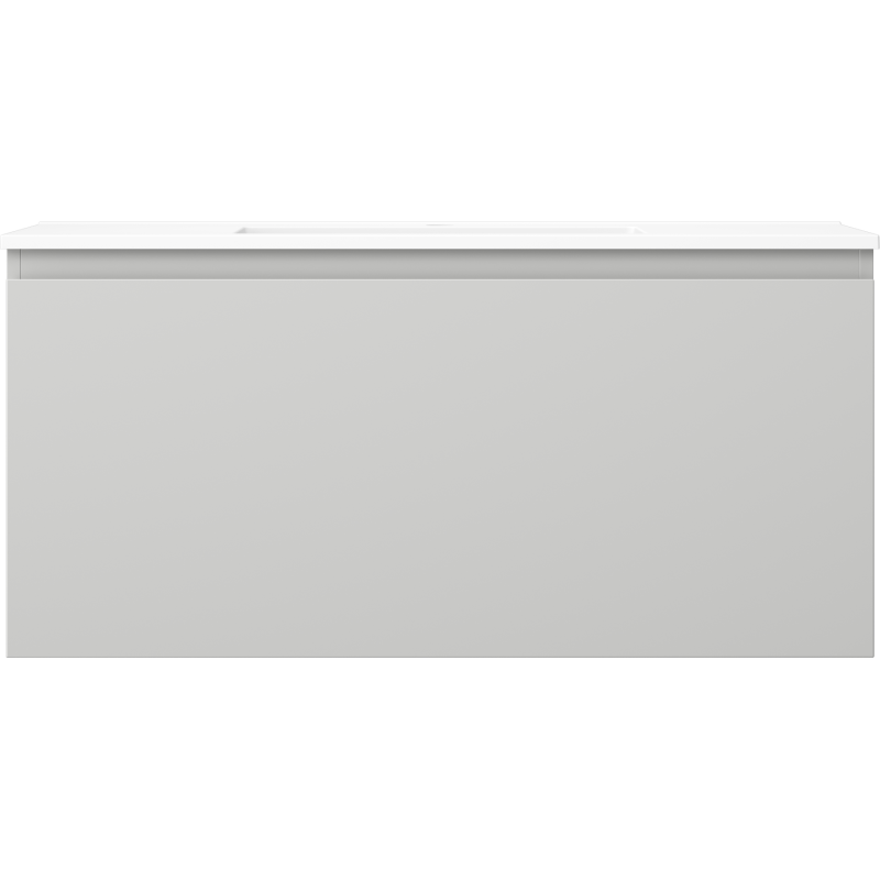 Mexen Orio meuble de salle de bain 100 cm avec lavabo Otis, 1 tiroir, gris mat/blanc mat - 91A10-10047-1-BF62-W18M01