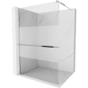 Mexen Kioto+ paroi de douche avec étagère Walk-in 70 x 200 cm, transparent/givre, chrome - 800-070-121-01-35