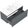 Mexen Orio meuble de salle de bain 100 cm avec lavabo Otis, 1 tiroir, graphite mat/blanc mat - 91A10-10047-1-BF66-W18M01