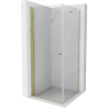 Mexen Pretoria cabine de douche pivotante 70 x 70 cm, transparente, dorée - 852-070-070-50-00