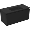 Mexen Orio meuble de salle de bains 100 cm avec lavabo Otis, 1 tiroir, noir mat - 91A10-10047-1-BF71-W18M71