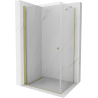 Mexen Pretoria cabine de douche pivotante 80 x 90 cm, transparent, doré - 852-080-090-50-00