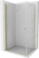 Mexen Pretoria cabine de douche pivotante 80 x 90 cm, transparent, or - 852-080-090-50-00
