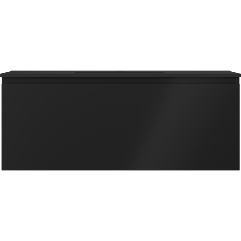 Mexen Orio armoire de salle de bains 120 cm avec lavabo Otis, 1 tiroir, noir mat - 91A10-12047-1-BF71-W18M71