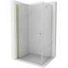 Mexen Pretoria cabine de douche pivotante 90 x 70 cm, transparente, dorée - 852-090-070-50-00