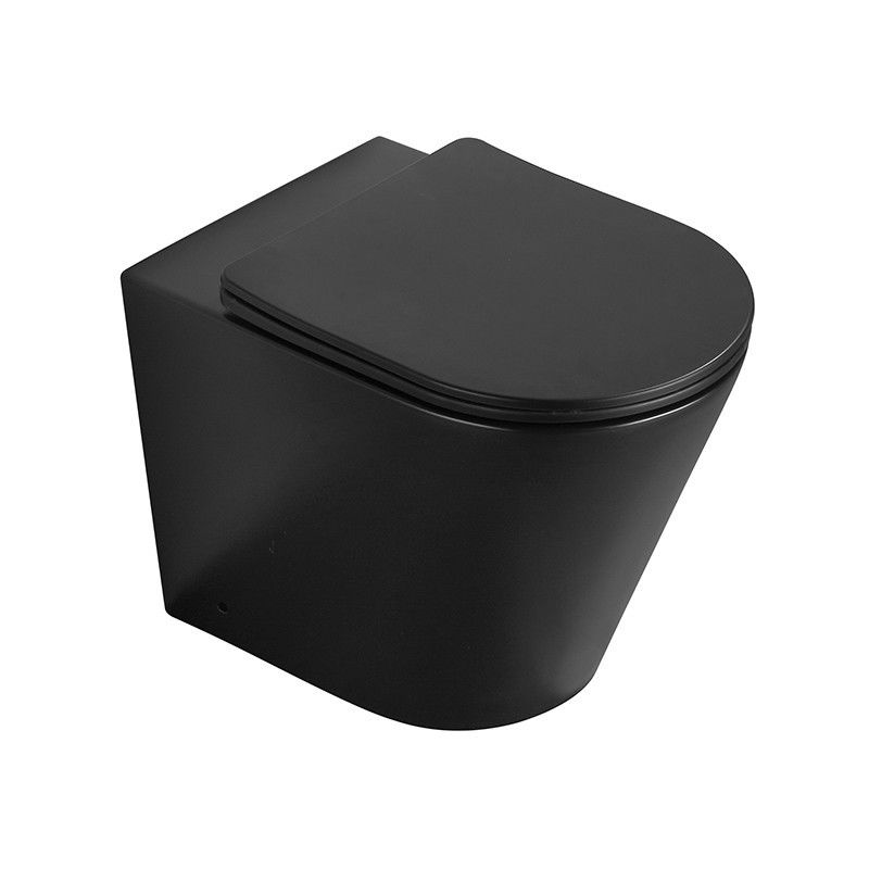 Mexen Rico cuvette WC posée Rimless avec abattant à descente ralentie slim, duroplast, noir mat - 32724085