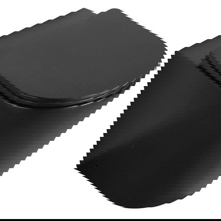 Mexen Rico cuvette WC posée Rimless avec abattant à descente ralentie slim, duroplast, noir mat - 32724085