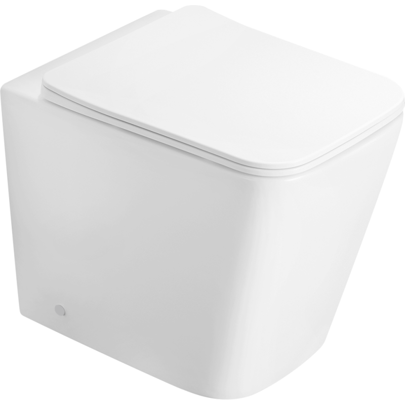 Mexen Cube cuvette WC au sol Rimless avec abattant à descente lente slim, duroplast, blanc brillant - 32924000