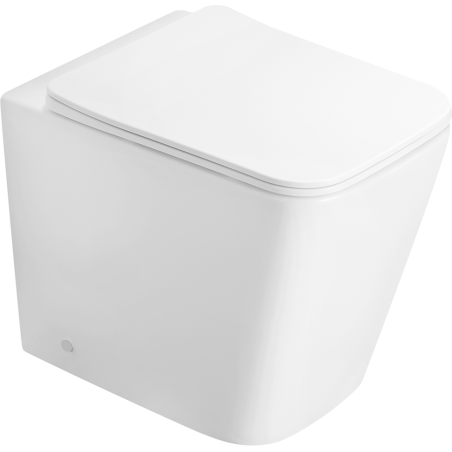 Mexen Cube cuvette WC au sol Rimless avec abattant à descente lente slim, duroplast, blanc brillant - 32924000