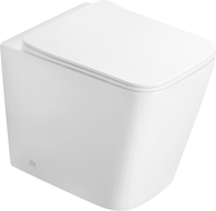 Mexen Cube cuvette WC au sol Rimless avec abattant à descente lente slim, duroplast, blanc brillant - 32924000