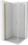 Mexen Pretoria cabine de douche pivotante 90 x 90 cm, transparente, dorée - 852-090-090-50-00