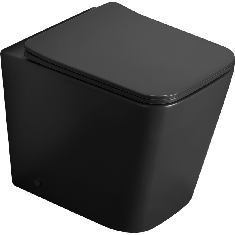 Mexen Cube cuvette WC sur pied Rimless avec abattant à descente lente slim, duroplast, noir mat - 32924085